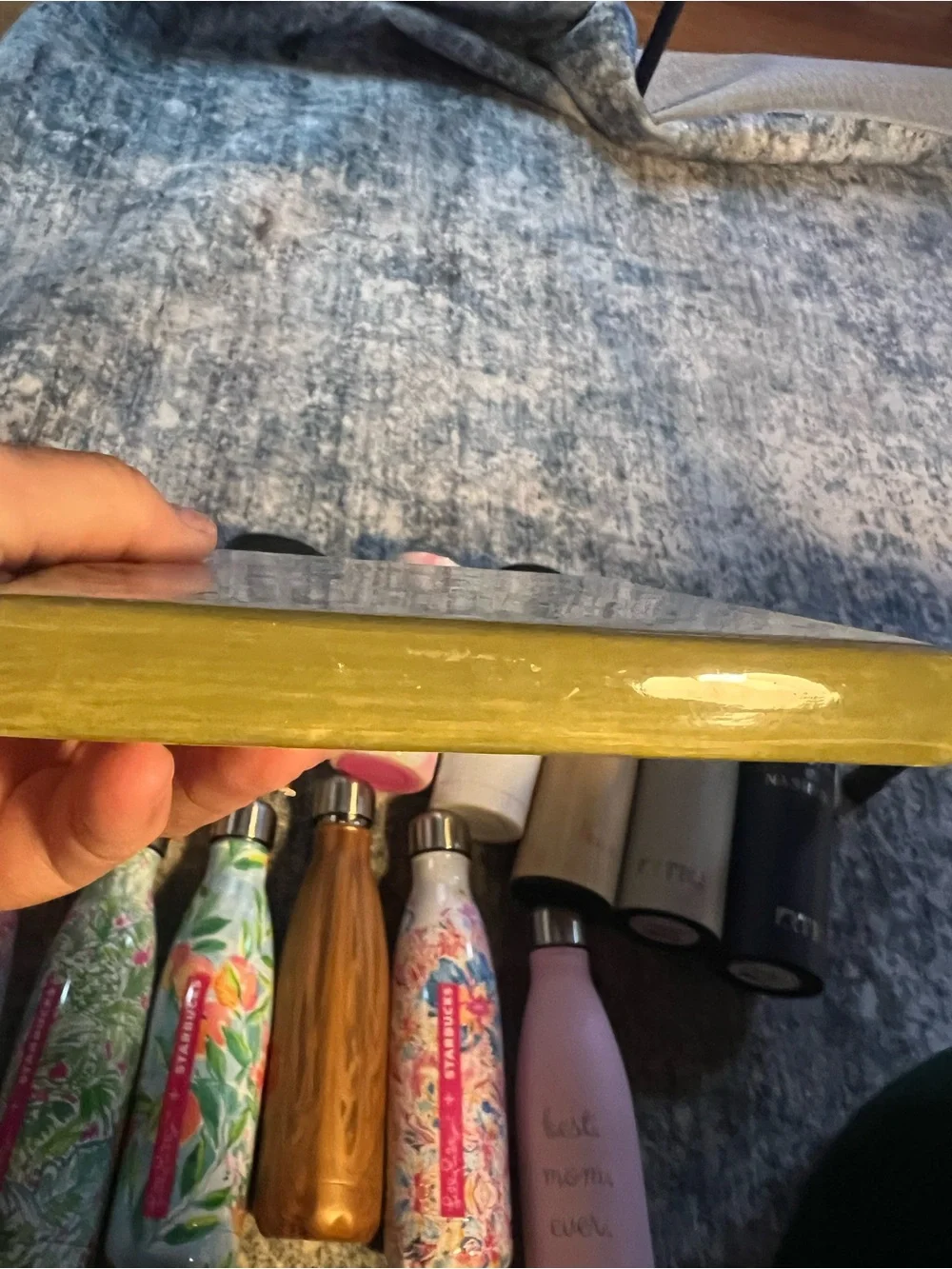 Hand-Painted Lemon Tile Trinket Dish in Yellow and Green William Sonoma